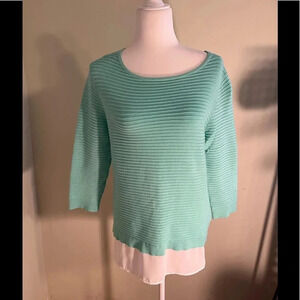 Sweater with blouse bottom